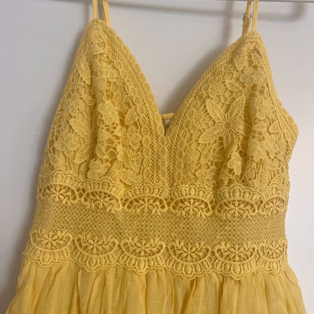 Yellow summer cute dress - Picture 3 of 6